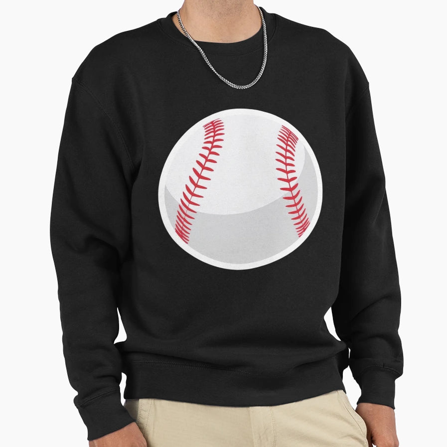Minimalist Baseball Ball Clean Sweatshirt - Unique Graphic for Adults - T-Shirt, Sweatshirt, Hoodie
