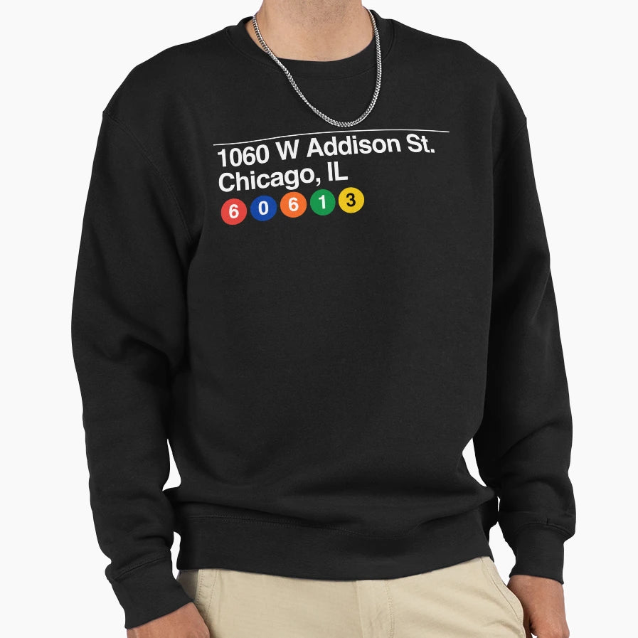 Wrigley Field 1060 W Addison St Sweatshirt - Trendy Graphic Men Women - T-Shirt, Sweatshirt, Hoodie