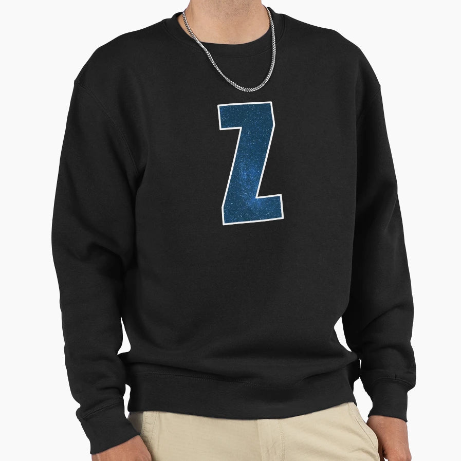 Letter Z Stars Sky Monogram Art Sweatshirt - Graphic Print for Adults - T-Shirt, Sweatshirt, Hoodie