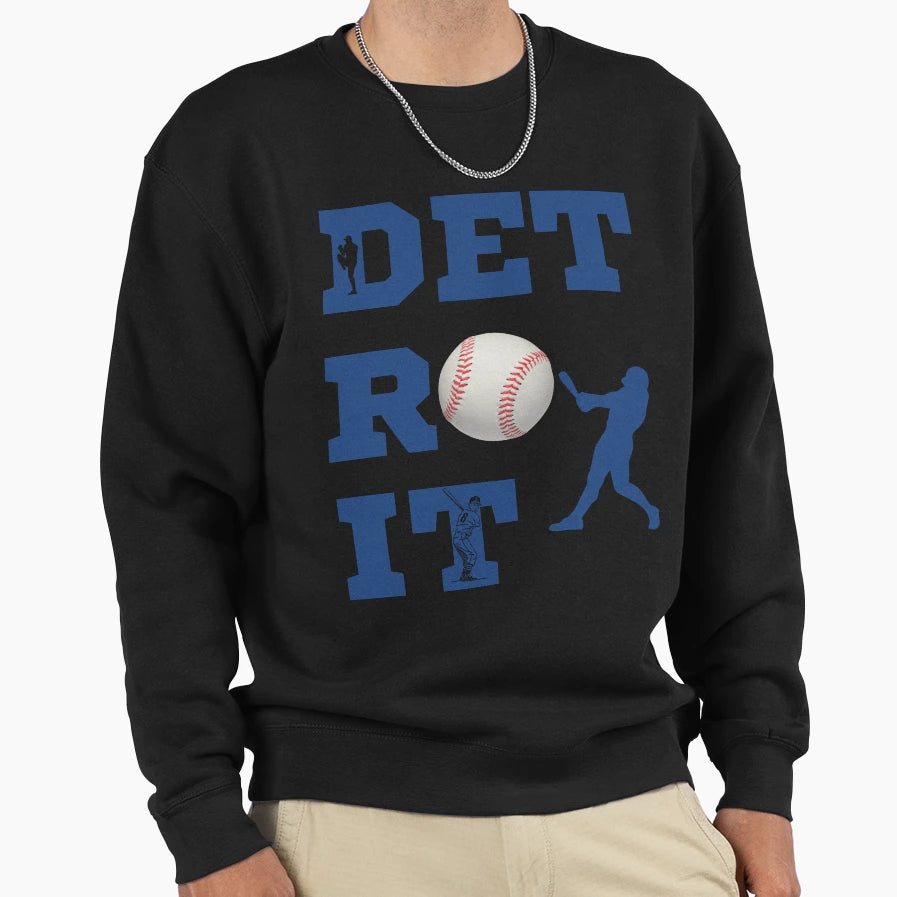 Detroit Sports Detroit Baseball Sweatshirt - Casual Everyday Wear Men Women - T-Shirt, Sweatshirt, Hoodie