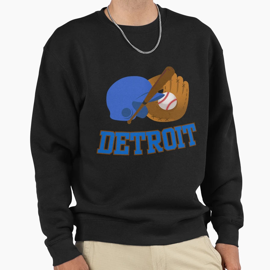 Detroit Sports Detroit Baseball Sweatshirt - Fun Novelty Design for Adults - T-Shirt, Sweatshirt, Hoodie