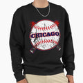 Chicago American Baseball Destressed Sweatshirt - Trendy Graphic Men Women - T-Shirt, Sweatshirt, Hoodie