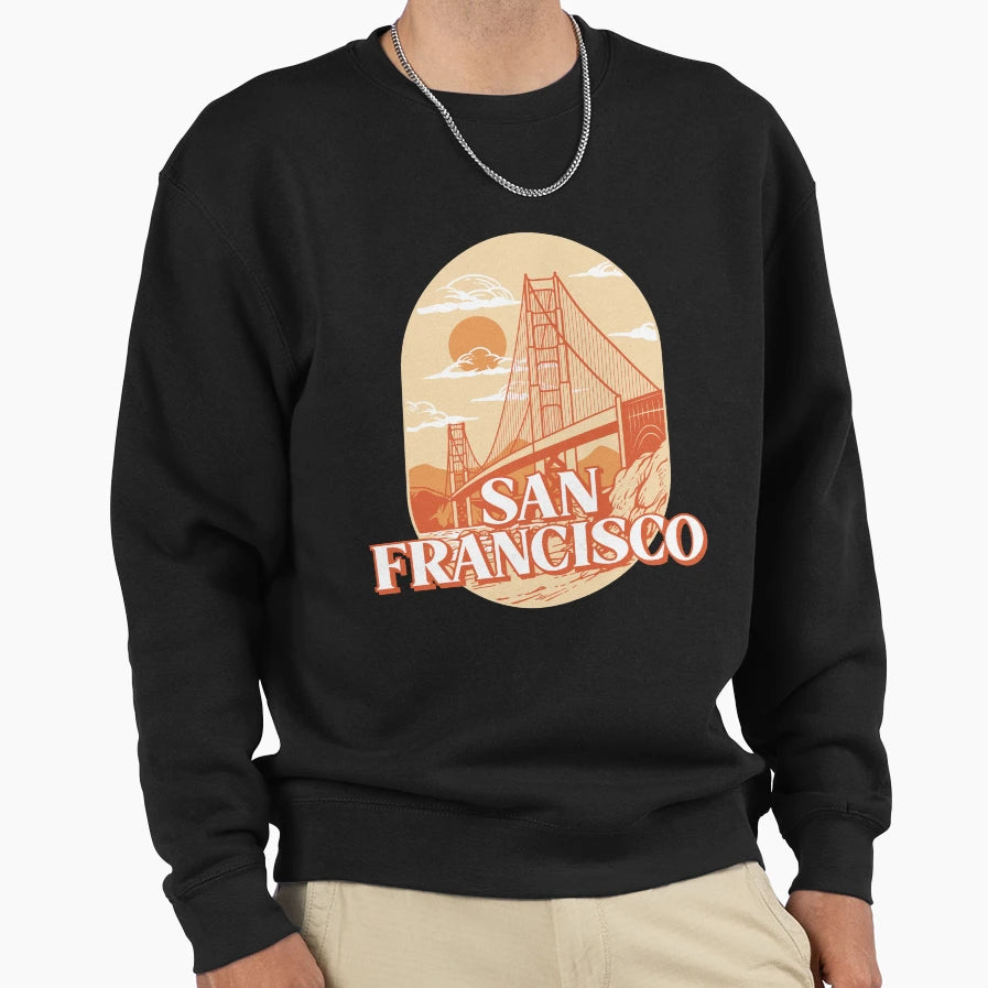 San Francisco Sky Sweatshirt - Unique Graphic Men Women - T-Shirt, Sweatshirt, Hoodie