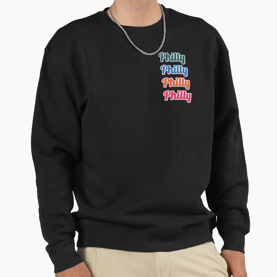 Philly Sports Teams Font Sweatshirt - Casual Everyday Wear Men Women - T-Shirt, Sweatshirt, Hoodie