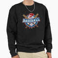 Baseball Bat Player Ball Support Sweatshirt - Minimalist Print for Adults - T-Shirt, Sweatshirt, Hoodie
