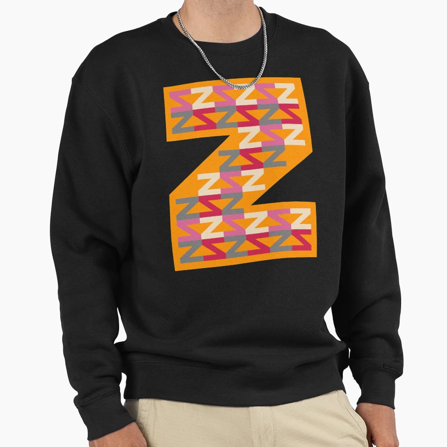 Mirrored Z Sweatshirt - Unique Graphic for Adults - T-Shirt, Sweatshirt, Hoodie
