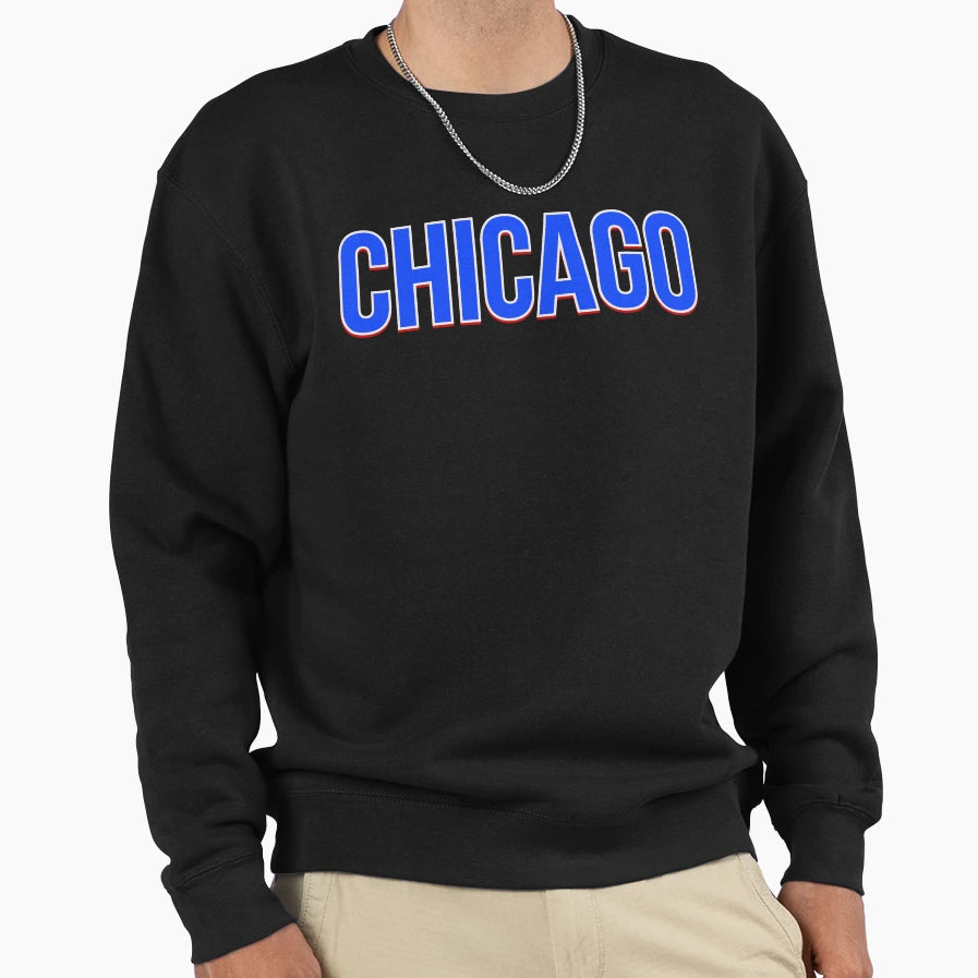 Chicago Blue Black And Grey Outfit Sweatshirt - Trendy Graphic for Adults - T-Shirt, Sweatshirt, Hoodie
