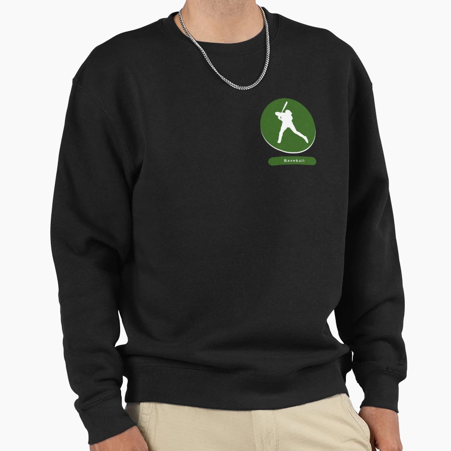 Baseball Sweatshirt - Minimalist Print for Adults - T-Shirt, Sweatshirt, Hoodie