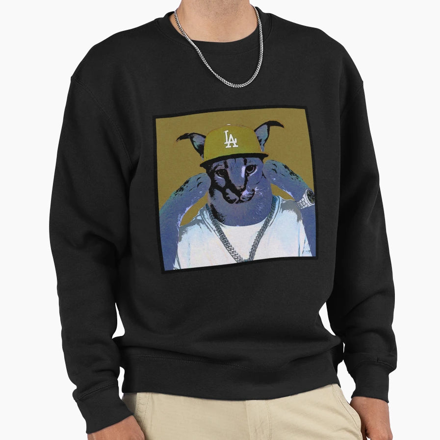 Gangster Big Floppa Sweatshirt - Streetwear Style for Adults - T-Shirt, Sweatshirt, Hoodie