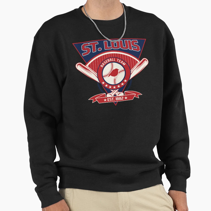 St Louis Baseball Team Est 1882 Sports Sweatshirt - Graphic Print Unisex - T-Shirt, Sweatshirt, Hoodie