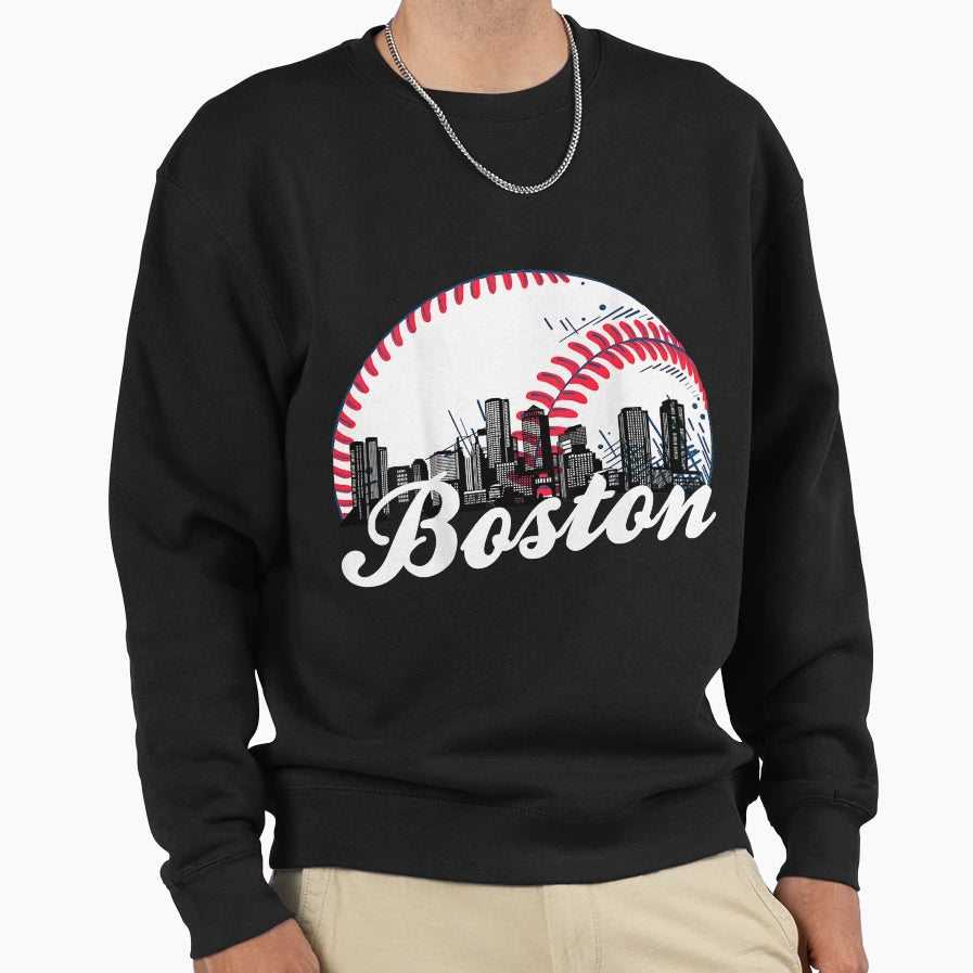 Baseball Cityscape Sweatshirt - Custom Art Print for Adults - T-Shirt, Sweatshirt, Hoodie