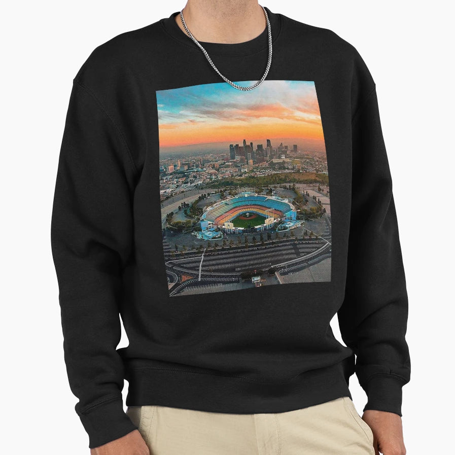 Dodger Stadium Los Angeles Baseball Sweatshirt - Custom Art Print Unisex - T-Shirt, Sweatshirt, Hoodie
