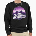 Purple Seattle City Baseball Sweatshirt - Casual Everyday Wear for Adults - T-Shirt, Sweatshirt, Hoodie