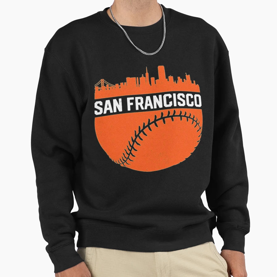 San Francisco Cali Skyline Sweatshirt - Fun Novelty Design for Adults - T-Shirt, Sweatshirt, Hoodie