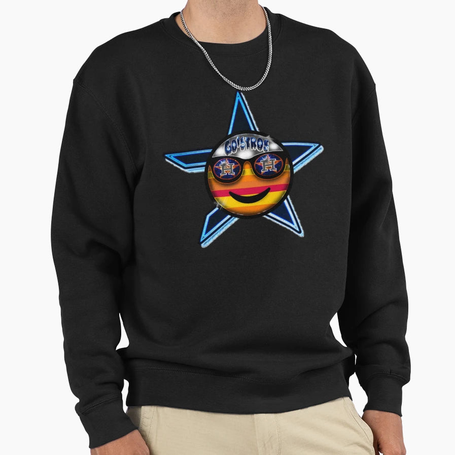 Stros Emoji Star Sweatshirt - Minimalist Print Unisex - T-Shirt, Sweatshirt, Hoodie