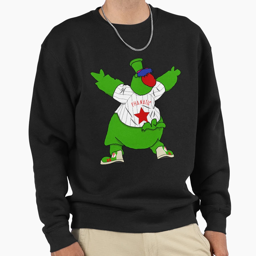 Phillie Phanatic Mascot Celebration Sweatshirt - Unique Graphic for Adults - T-Shirt, Sweatshirt, Hoodie