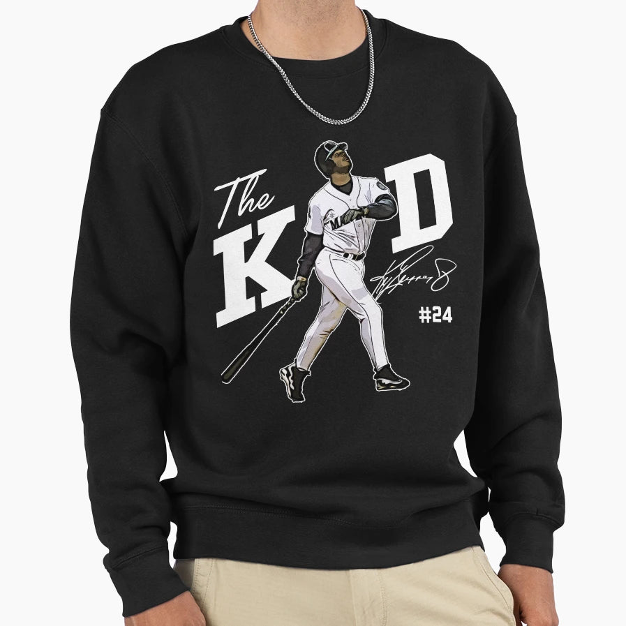 Ken Griffey Jr Baseball Signature 80S Sweatshirt - Unique Graphic Unisex - T-Shirt, Sweatshirt, Hoodie