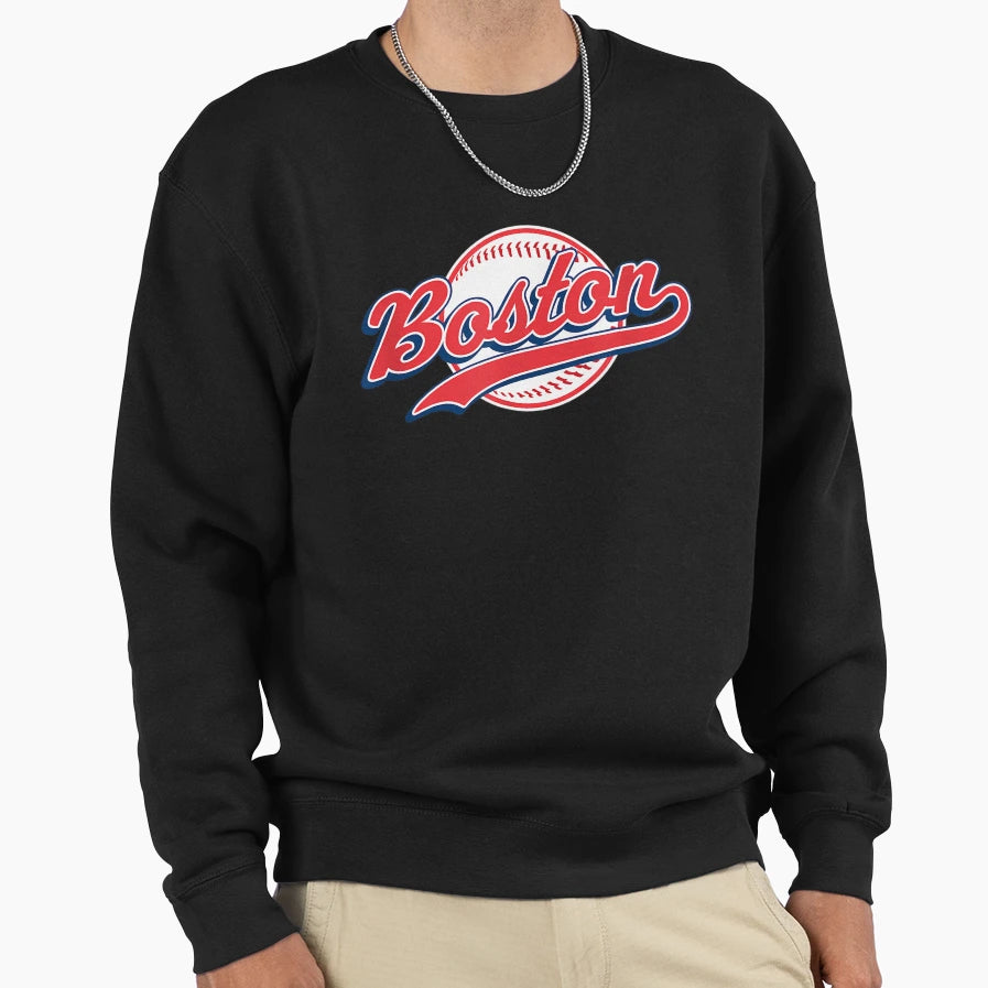 Boston Baseball Throwback Sweatshirt - Novelty Apparel Unisex - T-Shirt, Sweatshirt, Hoodie