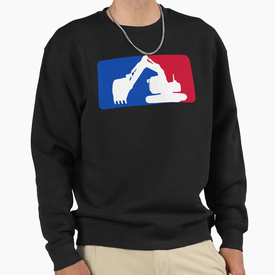 Excavator League 2 Sweatshirt - Trendy Graphic for Adults - T-Shirt, Sweatshirt, Hoodie