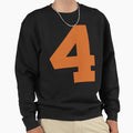 Number 4 Orange Six Sports Sweatshirt - Fun Novelty Design Men Women - T-Shirt, Sweatshirt, Hoodie