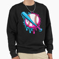 Baseball Drip Ice Cream Drip Baseball Sweatshirt - Unique Graphic Men Women - T-Shirt, Sweatshirt, Hoodie