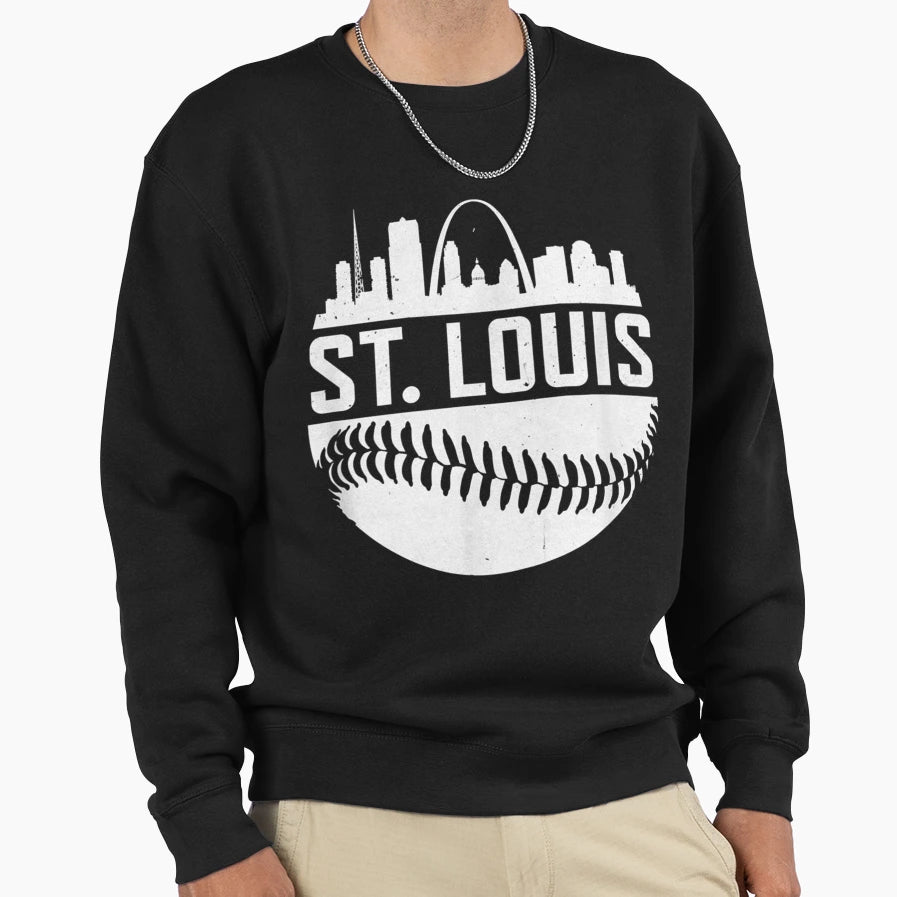 St Louis Baseball Stl Skyline Novelty T-Shirt - Trendy Graphic Men Women - T-Shirt, Sweatshirt, Hoodie