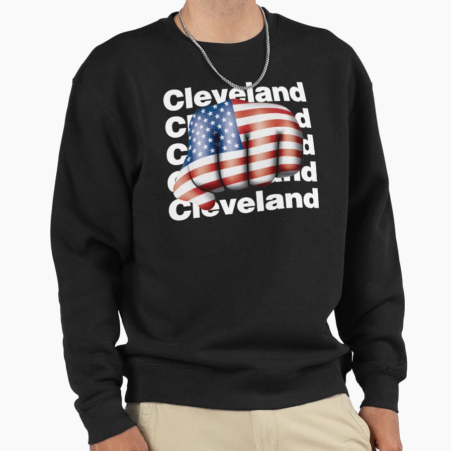 Cleveland American Strong City Sweatshirt - Minimalist Print Men Women - T-Shirt, Sweatshirt, Hoodie