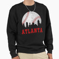 Atlanta Baseball Skyline Sweatshirt - Custom Art Print Men Women - T-Shirt, Sweatshirt, Hoodie