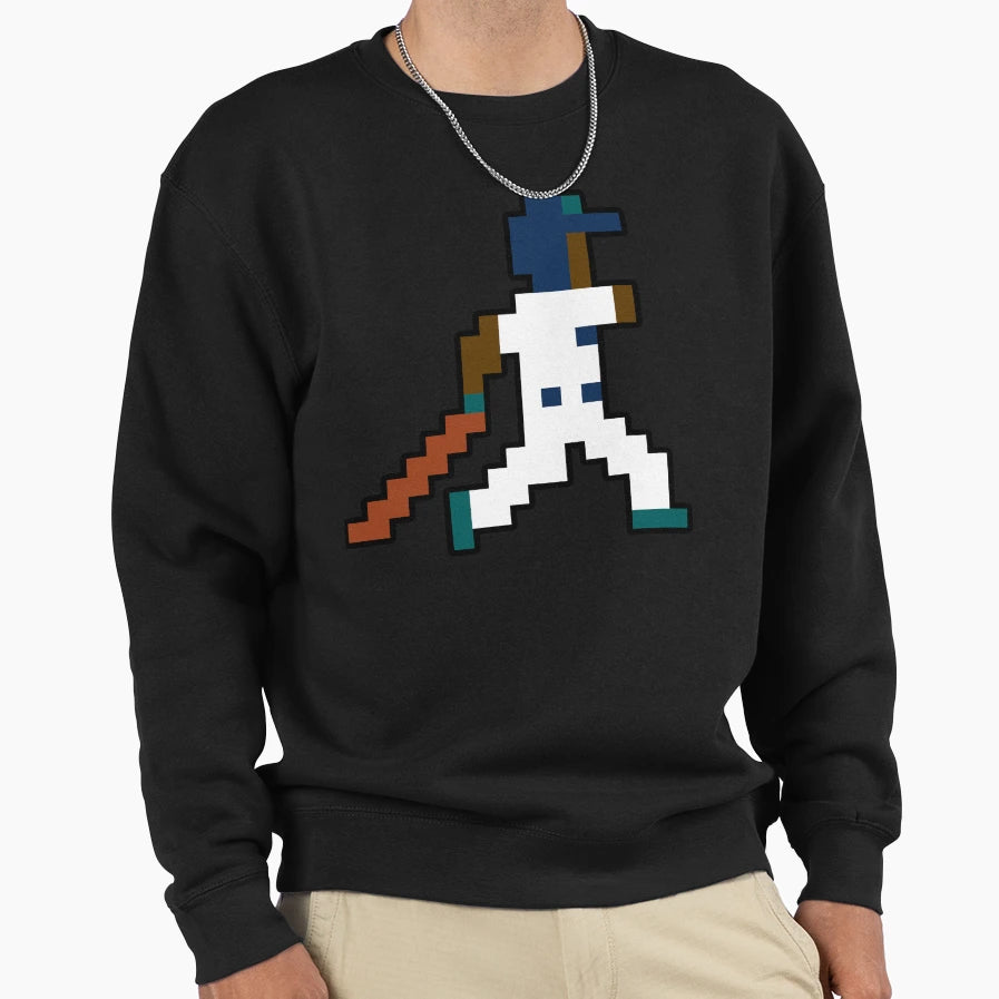 Seattle Pixel Baseball Player Sweatshirt - Unique Graphic Men Women - T-Shirt, Sweatshirt, Hoodie