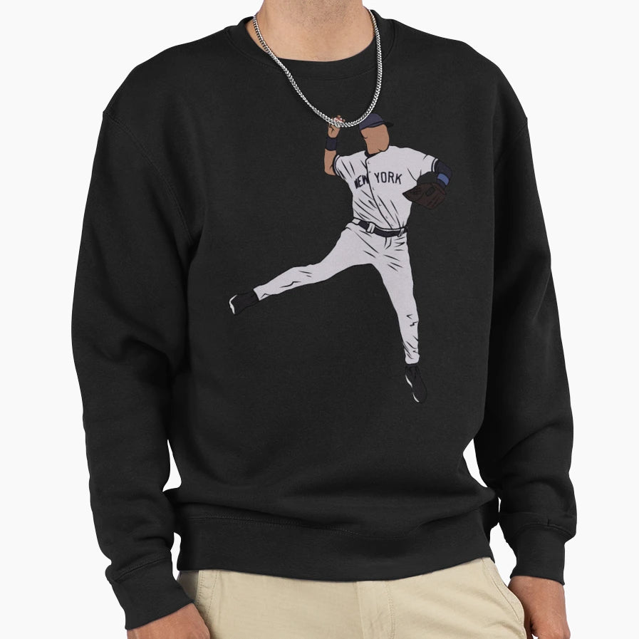 Derek Jeter Jump Throw Sweatshirt - Aesthetic Graphic for Adults - T-Shirt, Sweatshirt, Hoodie