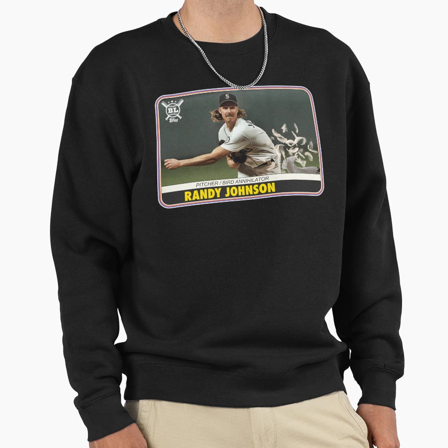 Randy Johnson Bird Annihilator Sweatshirt - Minimalist Print for Adults - T-Shirt, Sweatshirt, Hoodie
