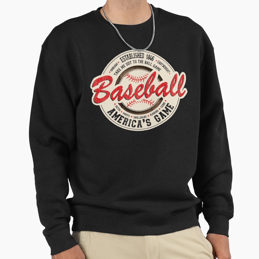 Baseball Take Me Out To Ball Game Sweatshirt - Trendy Graphic for Adults - T-Shirt, Sweatshirt, Hoodie