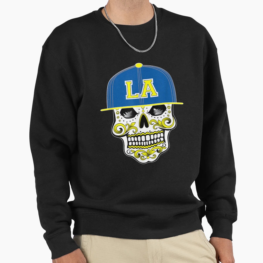 Los Angeles Mexican Sugar Skull Sweatshirt - Streetwear Style Unisex - T-Shirt, Sweatshirt, Hoodie