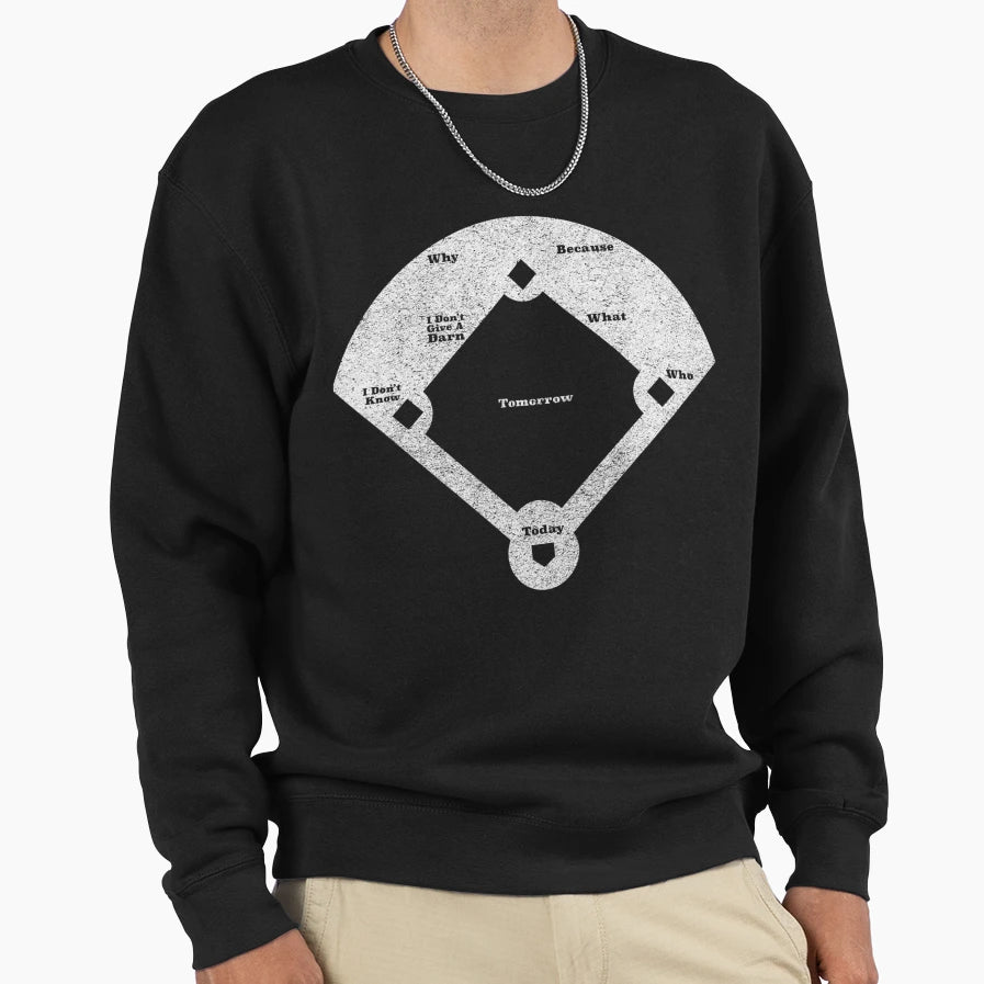 Distressed Abbott And Costello Whos Sweatshirt - Unique Graphic Men Women - T-Shirt, Sweatshirt, Hoodie