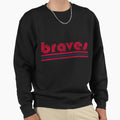 Braves Three Stripe Weathered Sweatshirt - Casual Everyday Wear Unisex - T-Shirt, Sweatshirt, Hoodie