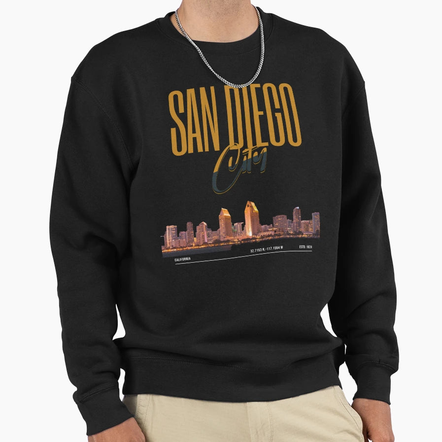 San Diego City Sweatshirt - Minimalist Print for Adults - T-Shirt, Sweatshirt, Hoodie