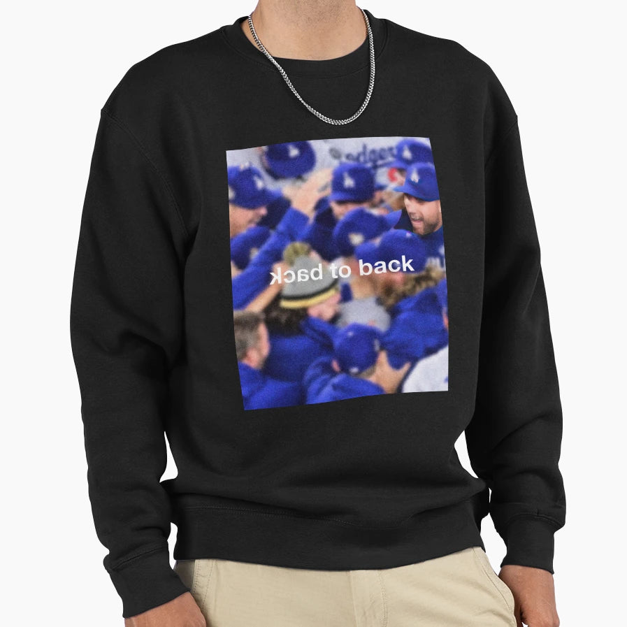 Complex Sports La Dodgers Back To Back Sweatshirt - Novelty Apparel Unisex - T-Shirt, Sweatshirt, Hoodie