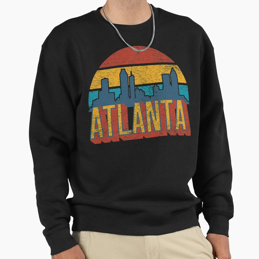 Atlanta Skyline Sweatshirt - Aesthetic Graphic Men Women - T-Shirt, Sweatshirt, Hoodie
