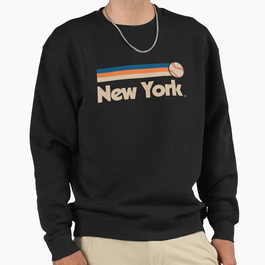 New York Baseball Softball City Sweatshirt - Minimalist Print for Adults - T-Shirt, Sweatshirt, Hoodie