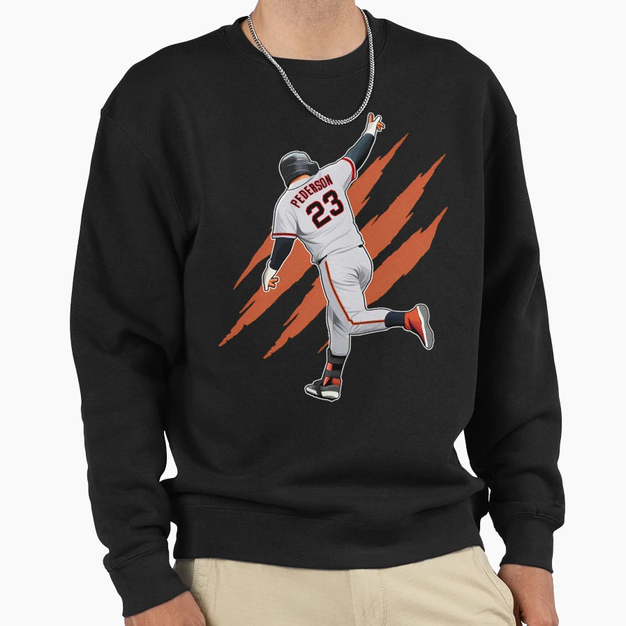 Joc Pederson Round Base 23 Claw Sweatshirt - Casual Everyday Wear Unisex - T-Shirt, Sweatshirt, Hoodie