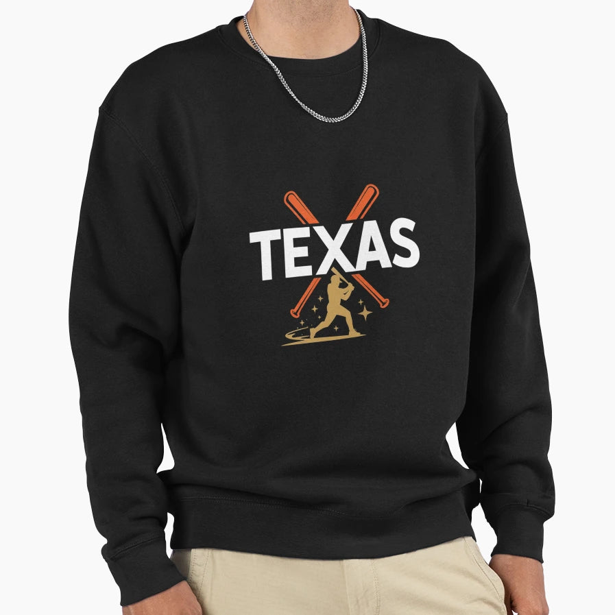 Texas Baseball Ranger Player Sweatshirt - Fun Novelty Design for Adults - T-Shirt, Sweatshirt, Hoodie