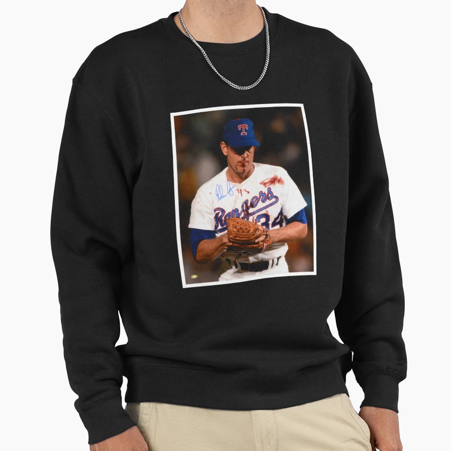 Nolan Ryan Blood Funny Sweatshirt - Novelty Apparel Men Women - T-Shirt, Sweatshirt, Hoodie