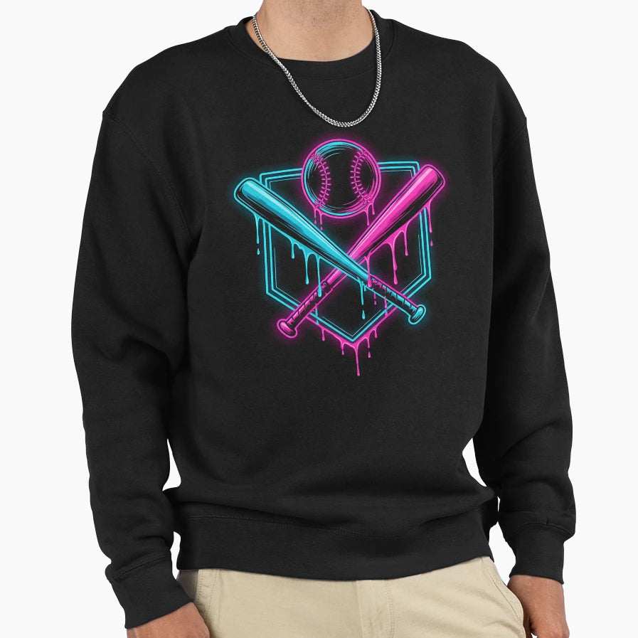 Ice Cream Baseball Drip Respect Drip Sweatshirt - Minimalist Print Unisex - T-Shirt, Sweatshirt, Hoodie
