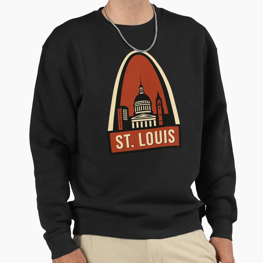 St Louis Travel Sweatshirt - Graphic Print Unisex - T-Shirt, Sweatshirt, Hoodie