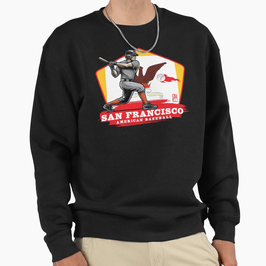 Usa American Baseball San Sweatshirt - Minimalist Print for Adults - T-Shirt, Sweatshirt, Hoodie