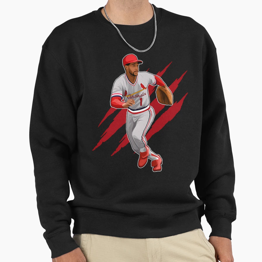 Ozzie Smith Circa 1987 1 Claw Sweatshirt - Minimalist Print for Adults - T-Shirt, Sweatshirt, Hoodie