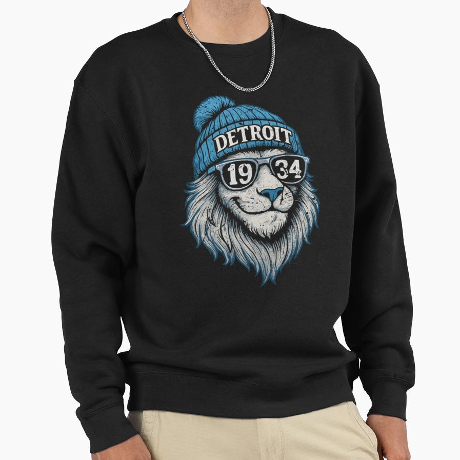 Detroit Lions Sweatshirt - Fun Novelty Design for Adults - T-Shirt, Sweatshirt, Hoodie
