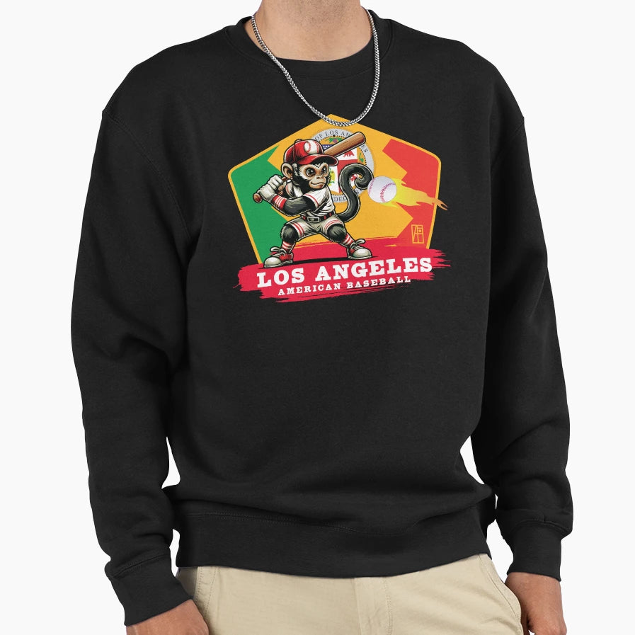 Usa American Baseball Los Angeles Sweatshirt - Unique Graphic Unisex - T-Shirt, Sweatshirt, Hoodie