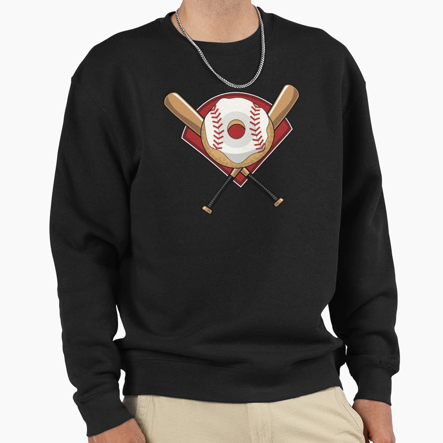 Baseball Donuts Sticks Sweatshirt - Trendy Graphic for Adults - T-Shirt, Sweatshirt, Hoodie