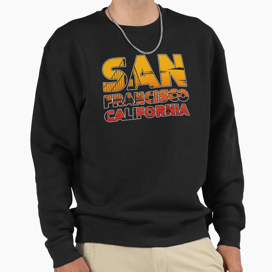San Francisco Gold Gate Bridge Gift Sweatshirt - Graphic Print Men Women - T-Shirt, Sweatshirt, Hoodie